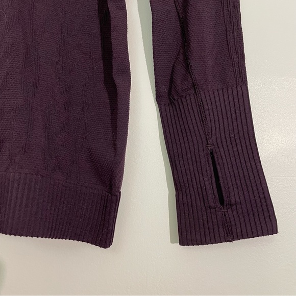 Lululemon | Purple Cable Knit Patterned Athletic Sweater - Picture 3 of 11